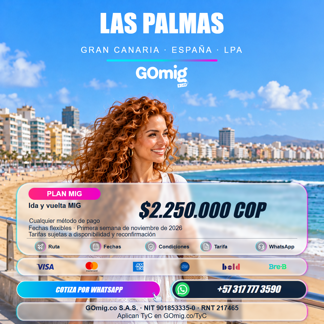 Flyer original completo de Las Palmas