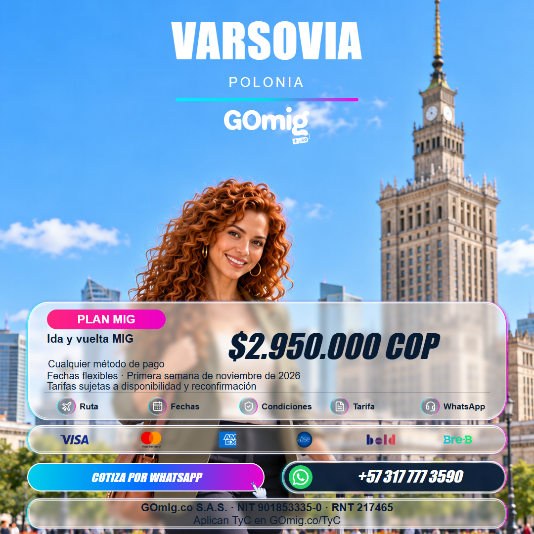 Flyer original completo de Varsovia